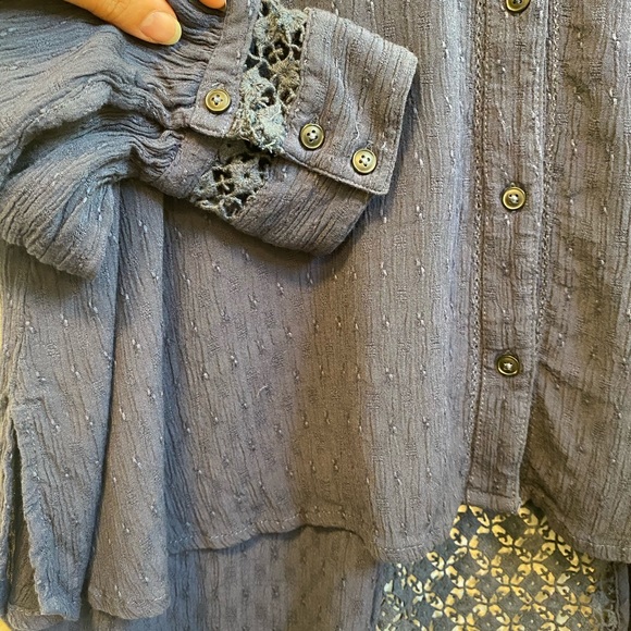 Free People Navy Tunic with High-Low Hem - Picture 4 of 10